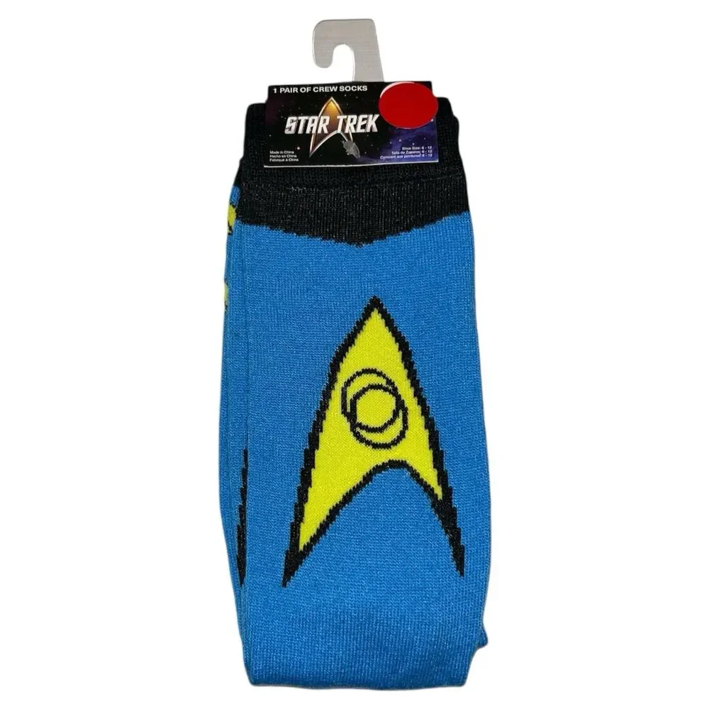3x  Star Trek Novelty Fun Crew Socks  Size 6-12